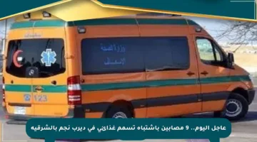 عاجل اليوم.. 9 مصابين باشتباه تسمم غذائي في ديرب نجم بالشرقية